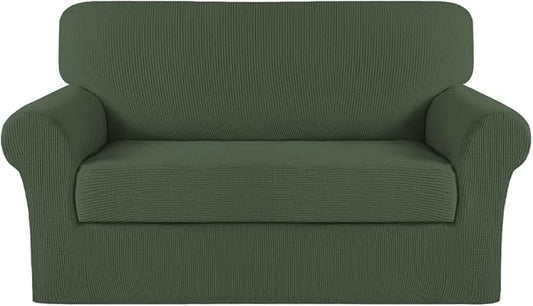 Turquoize Stretch Sofa Slipcover 2 Pieces Sofa Cover Couch Cover by Turquoize