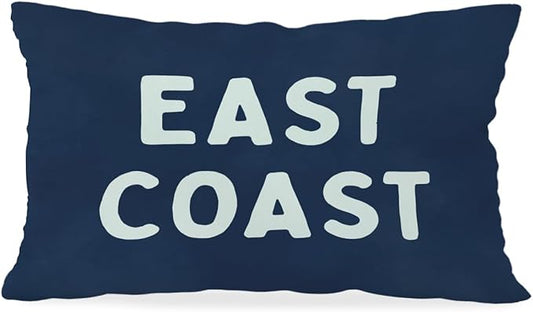 Coastal Throw Pillow Cover 12x20, Trendy Retro Dorm by Unknown