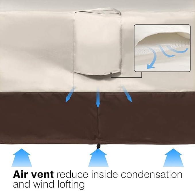 VAILGE 2-Seater Heavy Duty Patio Deep Bench Loveseat Cover, 100% Waterproof - Image 7