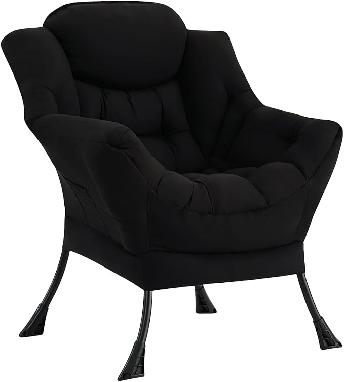 Lazy Chair, Modern Soft Reading Chair Accent Contemporary Sofa Chair by SESHINELL