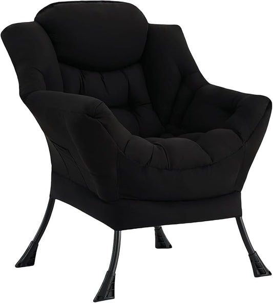 Lazy Chair, Modern Soft Reading Chair Accent Contemporary Sofa Chair by SESHINELL