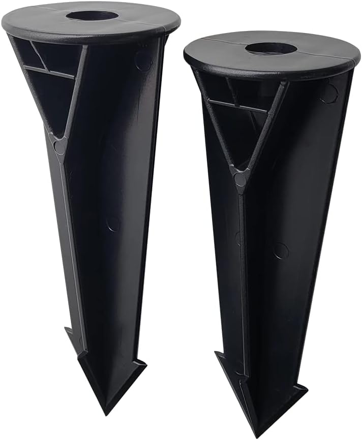 COLOER Large Landscape Lights 8 Inch In-Ground Stake Spikes Replacement 1/2" NPS Thread Without Side Wire Way, Universal Slot Large Ground Stakes Heavy Duty for Outdoor Garden Lights(2 Pack)