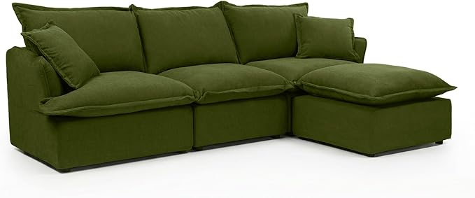 6 Seat U Shape Modular Sectional Couch Sofa - Image 9