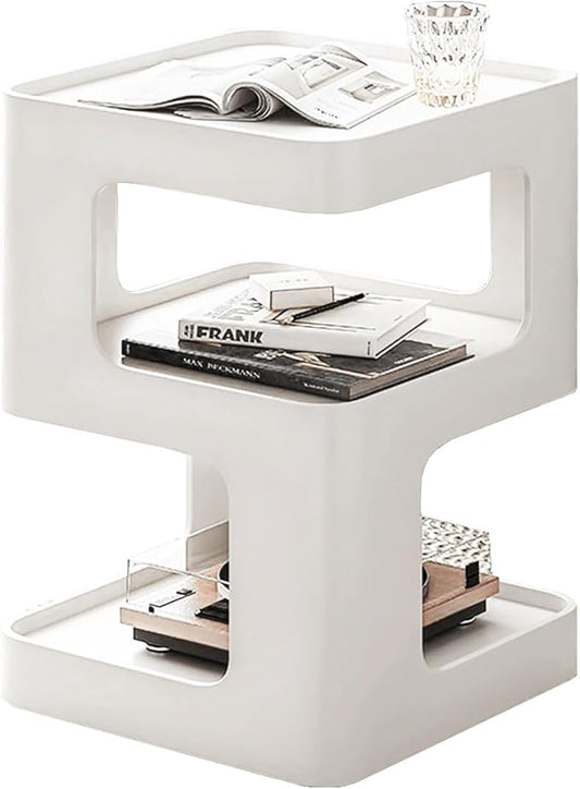 Modern Metal Side Table with Storage, Small End Table by BUZUEYModernmetalfurniture