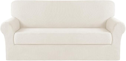 Turquoize Stretch Sofa Slipcover 2 Pieces Sofa Cover Couch Cover by Turquoize