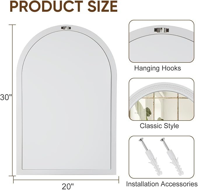 Arched Vanity Mirror for Wall, Decorative Rope Mirror for Bathroom, Living Room - Image 6