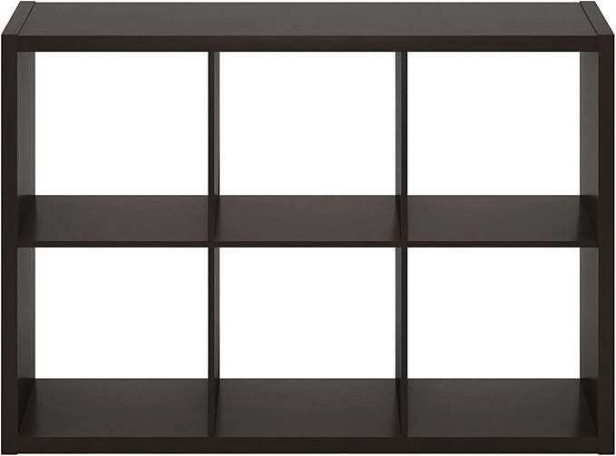 Furinno Cubicle Book Shelf, 6-Cube Bookshelf, Extra Thick Frame Horizontally & - Image 13