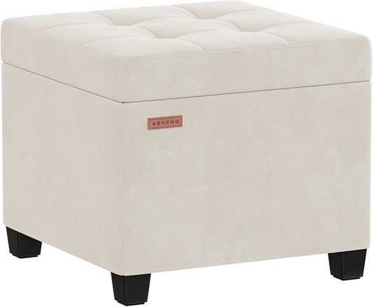 ABHENG Velvet Cover Steel Frame Ottoman by Liveinacomfortablehome