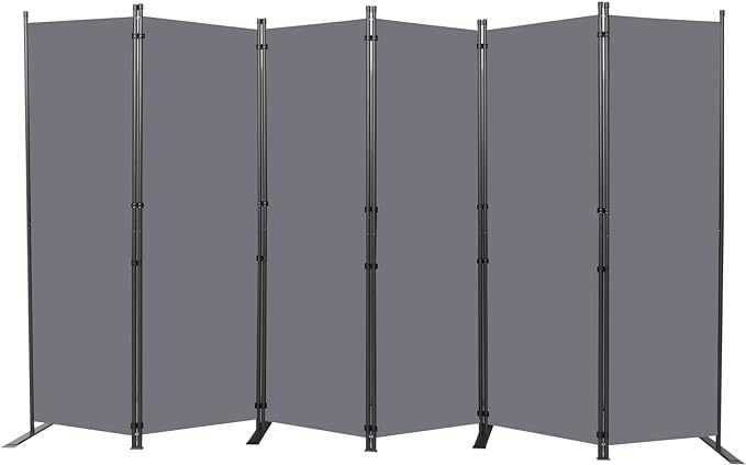 Room Divider 6FT Portable Room Dividers and Folding Privacy Screens, 6 Panel by HOMSCREENER