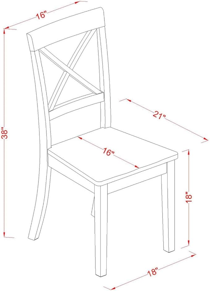 East West Furniture BOC-CAP-LC Boston Dining Chairs - Image 3