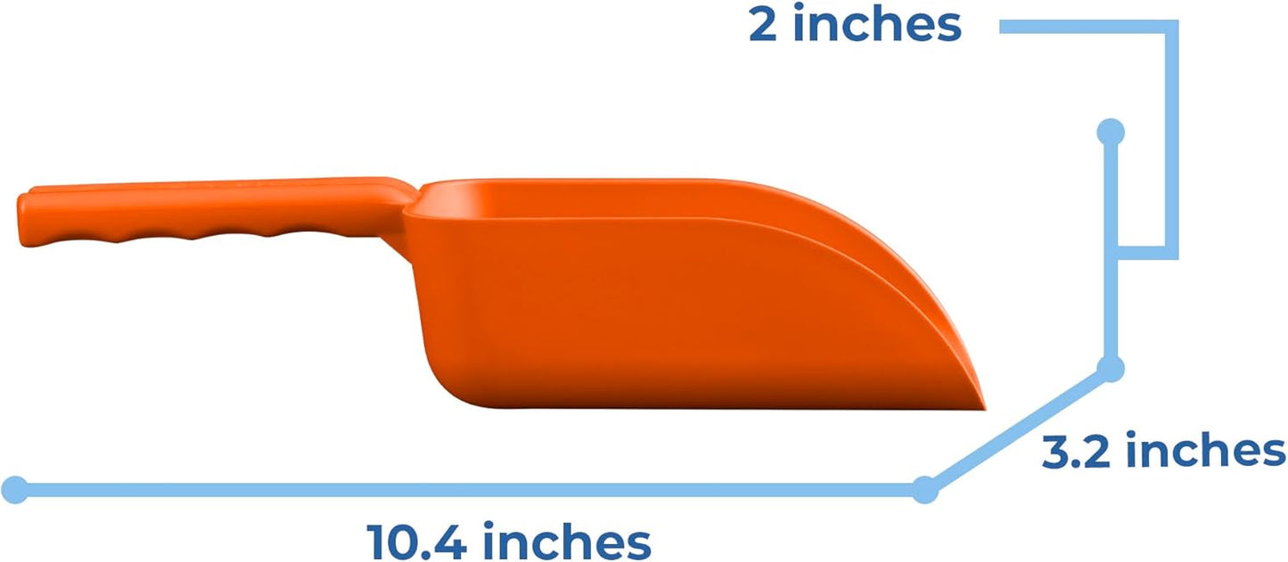 Vikan Remco 63007 Color-Coded Plastic Hand Scoop - BPA-Free Food-Safe Kitchen Utensils, Restaurant and Food Service Supplies, 16 oz, Orange (Pack of 3)
