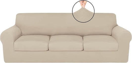 HunnmingRe Sofa Covers for 3 Cushion Couch Stretch Sofa and Loveseat Covers Set by HunnmingRe