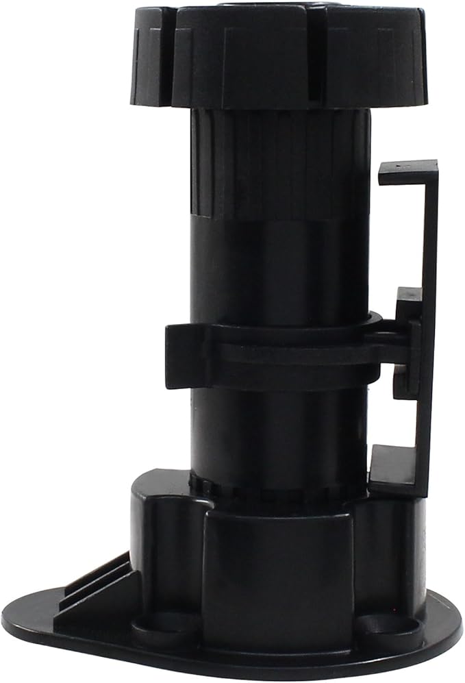 Jiozermi 4 Pack Black Plastic Cabinet Legs, Adjustable Furniture Feet - Image 4