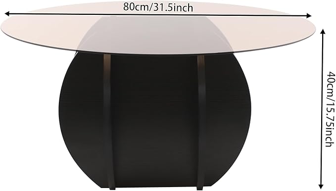 Round Glass Coffee Table for Living Room - Image 3