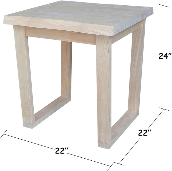 International Concepts Live Edge Solid Wood End Table - Image 3