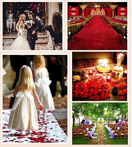 OCHARZY 3000 Fake Rose Petals for Wedding & Events - Silk Flower Rose Petals, Romantic Night Set, Engagement Decorations, Valentine's Day Party Decor
