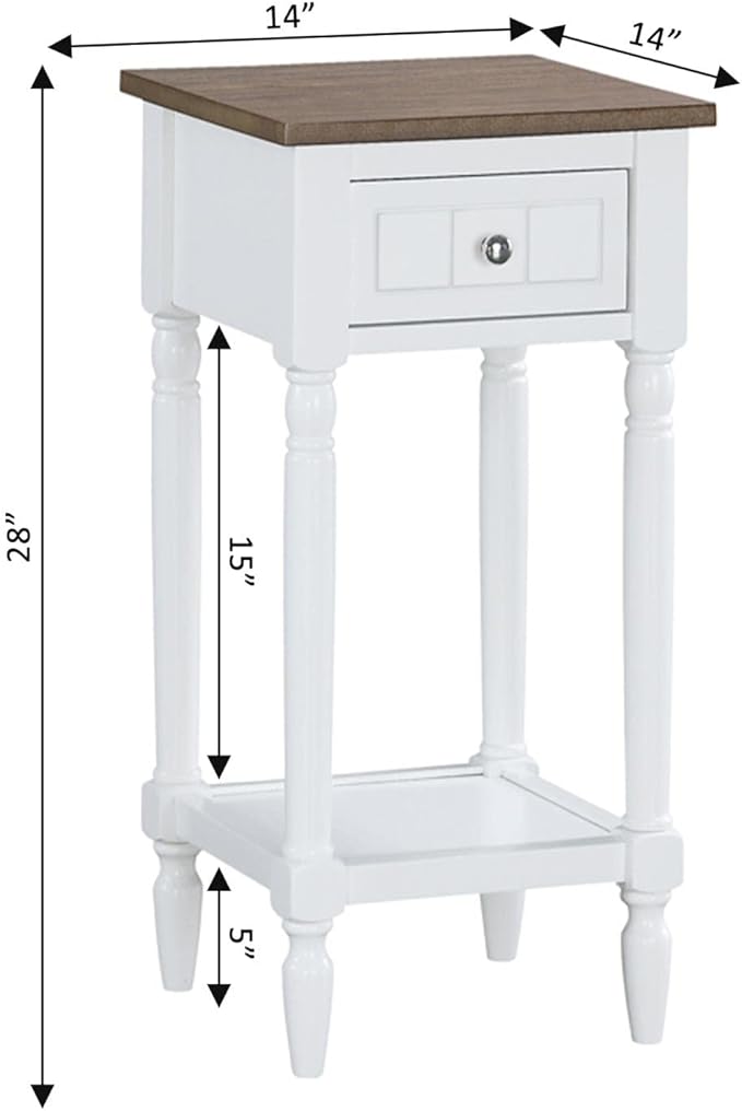Convenience Concepts French Country Khloe 1 Drawer Accent End Table 14" - Image 9