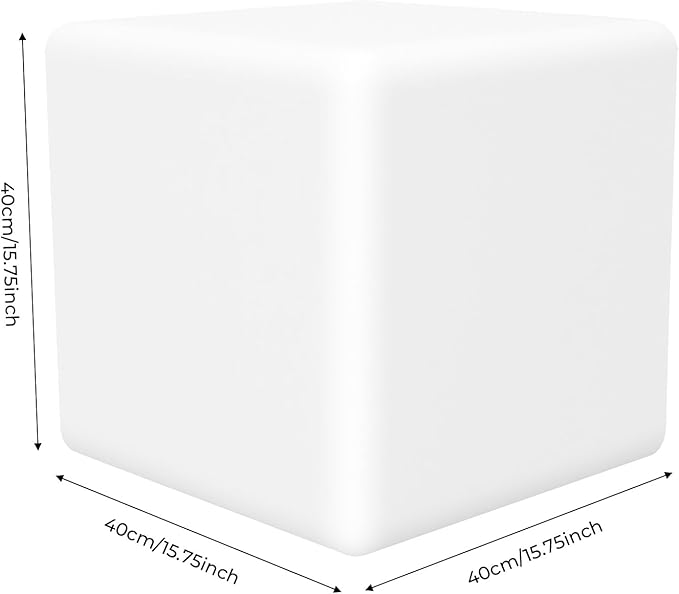 Rechargeable LED Cube Chair, 16 Colors Remote Conctrol Glow Furniture Stool - Image 2