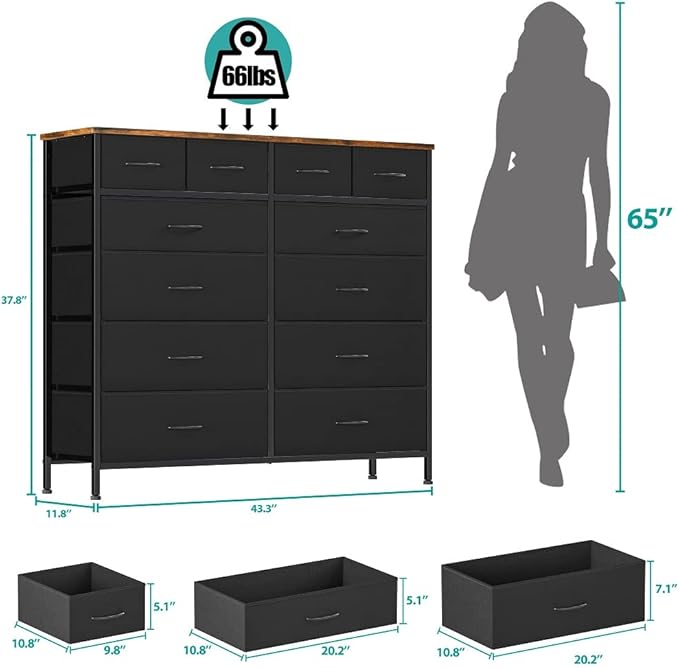 VASICAR Large Dresser for Bedroom - Image 3