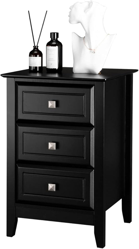 Bonnlo Upgraded Black Nightstand by Bonnlo