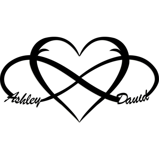 Custom Infinity Sign for Couples Metal Wall Art Personalized Valentines Day Decorations Wedding Gifts Custom Metal Signs First Names S Bridal Shower Gifts Bedroom Decor for Couples