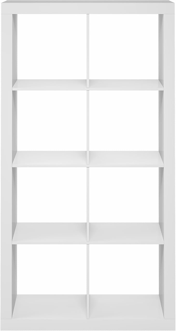 Furinno Cubicle Book Shelf, 8-Cube 2-Inch Super Thick Frame Bookshelf, - Image 7