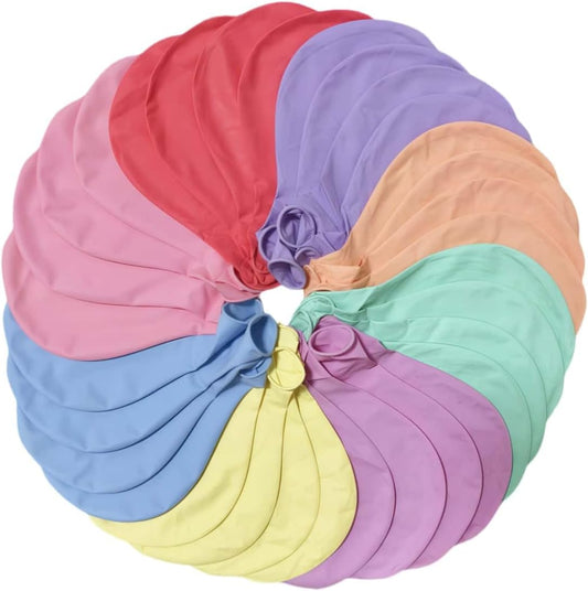 50 Pack Pastel Balloons 24 inch Multicolor Macaron Balloon for Valentine's Day Girls Birthday Baby Shower Easter Party Decoration