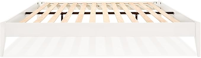Bme Dinkee Signature Ivory White King Bed Frame Without Headboard - Image 4