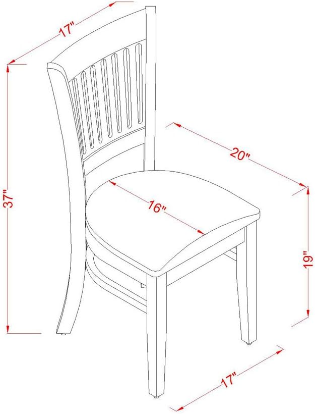 East West Furniture ANVA3-LWH-W 3 Piece Dining Room Furniture Set Contains a - Image 11