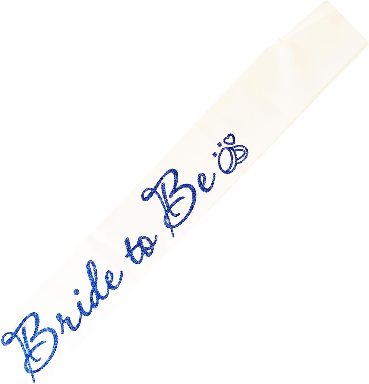 White Bride to Be Sash for Bridal Shower Bachelorette Party Wedding Hen Party Decorations Engagement Gifts Favors Miss to Mrs Sash with Glitter Letter Blue