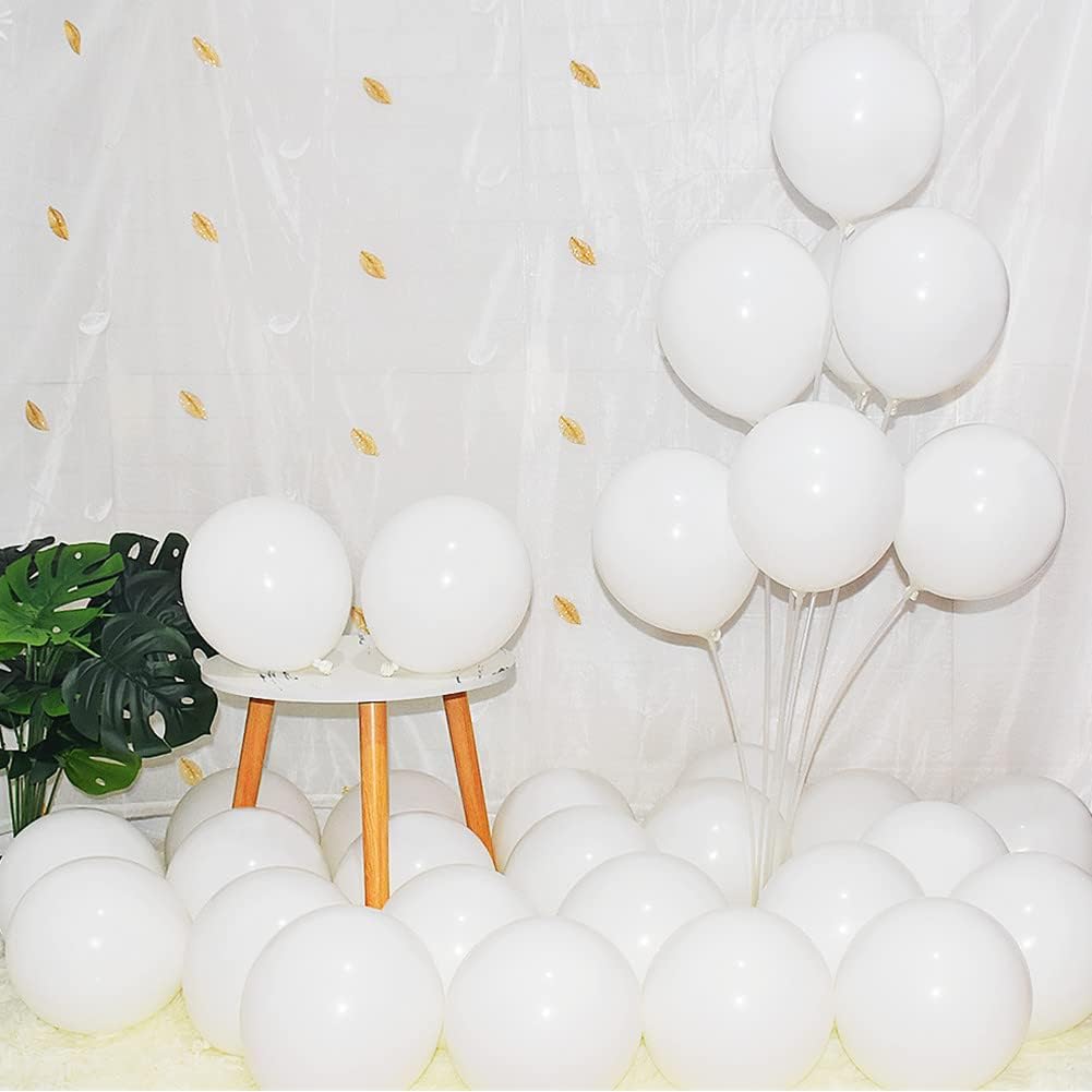 400 Pack White Balloons, 5 Inch White Latex Balloons Helium Balloons Party Decorations Supplies