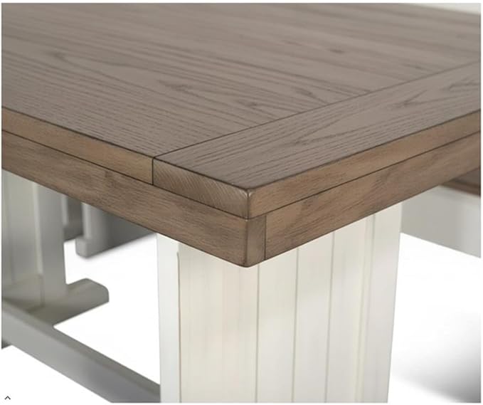 Pemberly Row Dining Set Wood, Rectangular in Off White - Image 8
