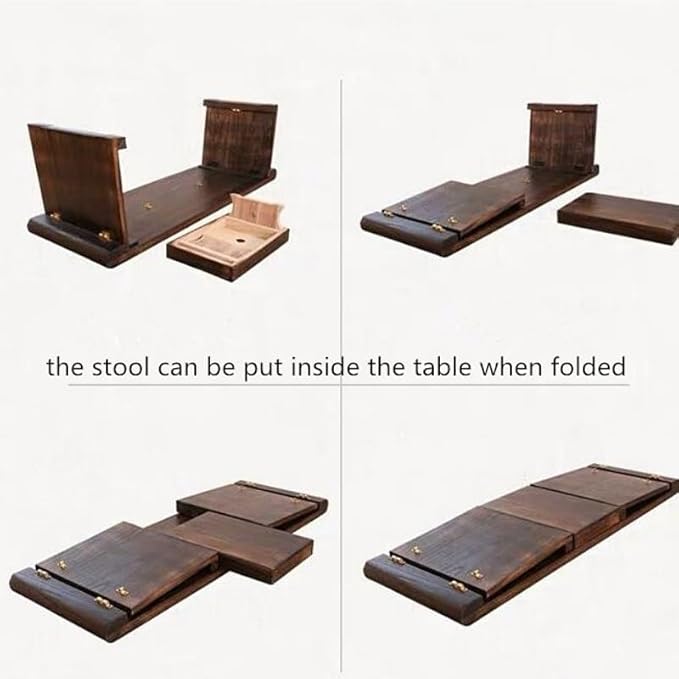 Tiny Side Table Wooden Floor Table - Image 2