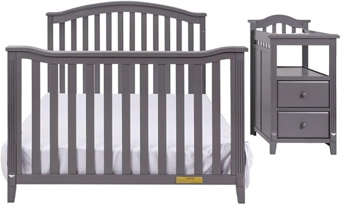 Pemberly Row 4-in-1 Convertible Crib and Changer, Sustainable Gray Pine Wood - Image 2