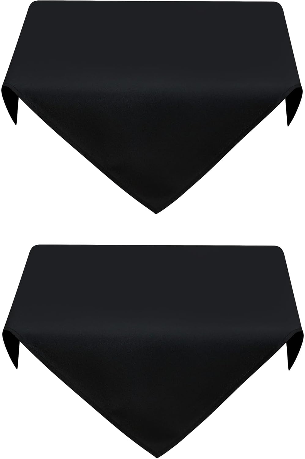 2 Pack Small Square Table Cloth 24X24 Inch Black Washable Fabric Tablecloth Polyester Solid Tables Cover for Night Stand End Table Side Table Outdoor Indoor