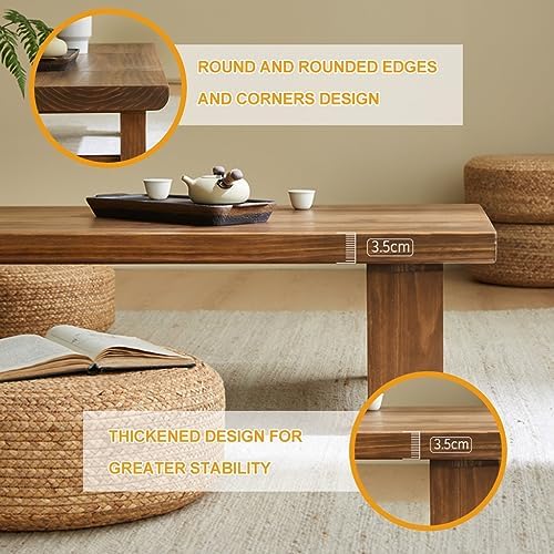 Vintage Japanese Rectangular Floor Table - Image 6