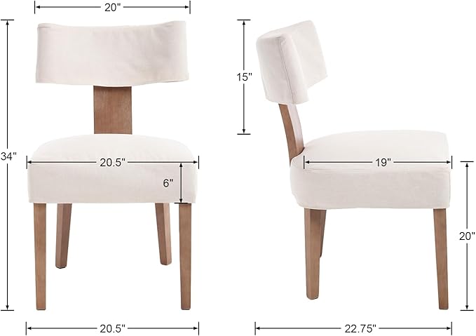 HNY Mid Century Modern Dining Chairs Set of 4 - Image 2