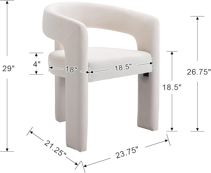 BESTANO Set of 2 Modern Velvet Fabric Upholstered Dining Chairs - Image 2