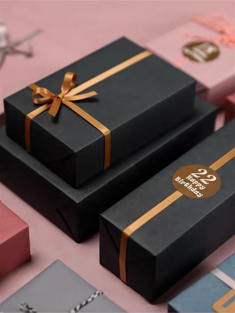 Vanhench 48" x 2400" (200') Grey Wrapping Paper, Solid Color Kraft Craft Paper for Gift Wrap Poster Bulletin Board Construction, Floral Bouquet Wrapping, Moving Supplies Shipping Packing