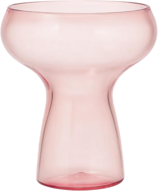 Lunara Clear Plastic Margarita Glasses, 11 oz, Set of 40, Disposable Party Cups for Cocktails (Pink Clear)