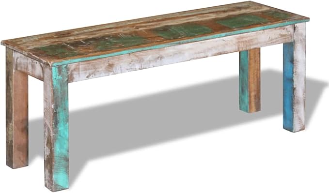 Gecheer Bench Solid Reclaimed Wood 43.3"x13.8"x17.7" - Image 4