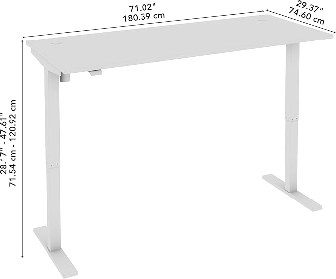 Bush Business Furniture 72-inch Electric Height Adjustable Standing Desk - Image 7