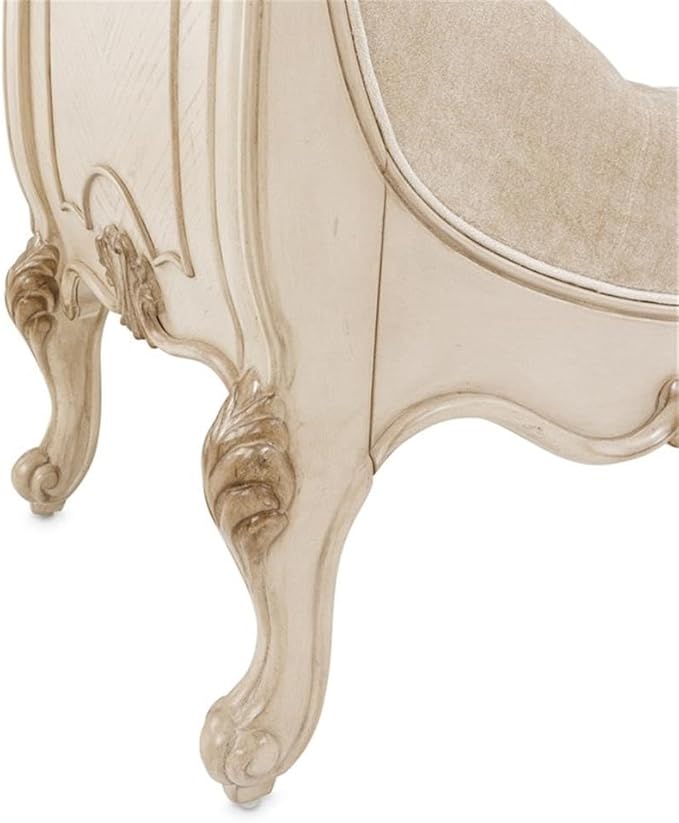 Michael Amini Platine de Royale Velvet Accent Bench - Image 7