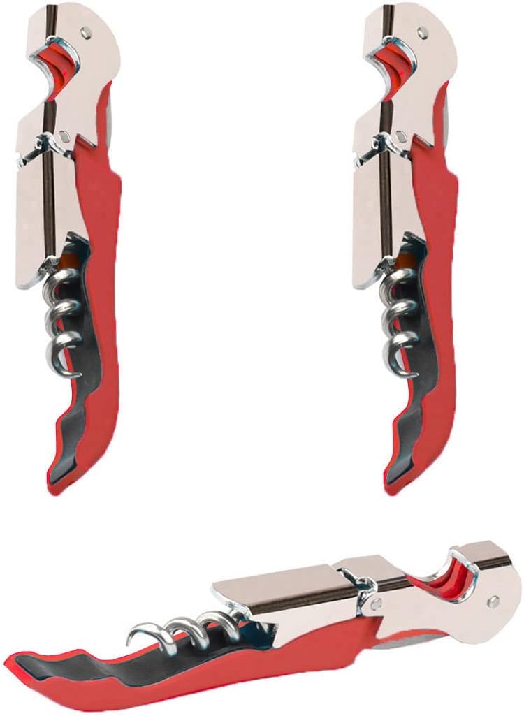 Professional Waiter Corkscrew Wine Openers Set, Heavy Duty Stainless Steel Hinges Wine Key for Restaurant Waiters, Sommelier, Bartenders