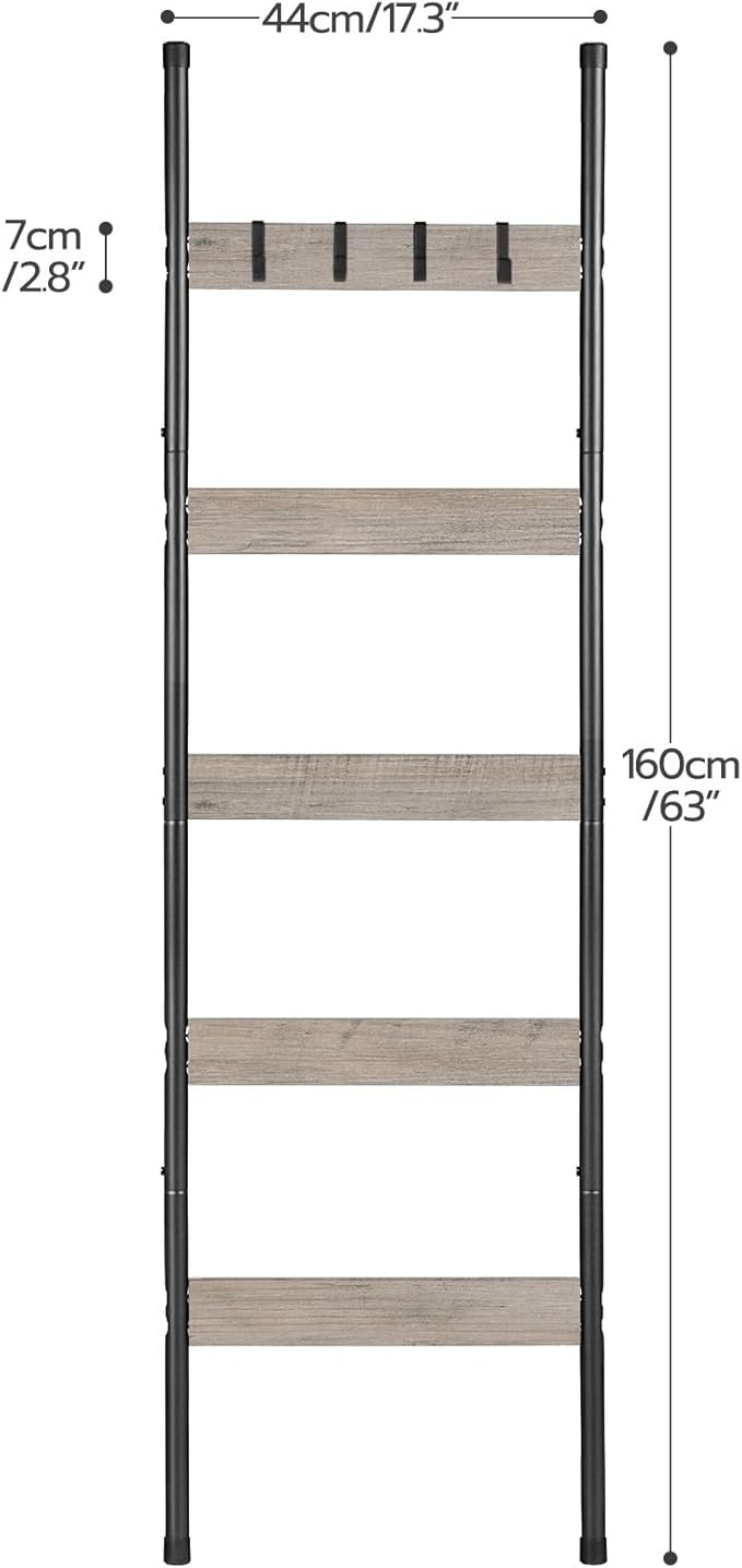 HOOBRO Blanket Ladder, 5-Tier Towel Rack - Image 3