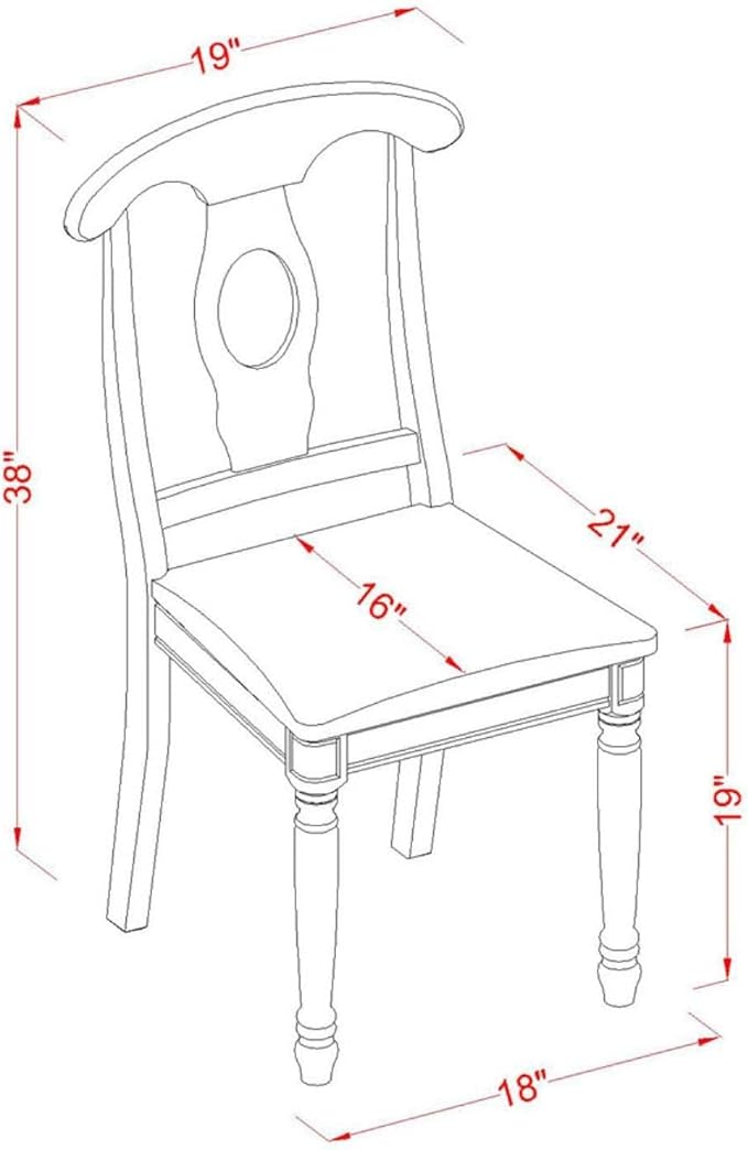 East West Furniture KEC-BLK-LC Kenley Dining Room Chairs - Image 3