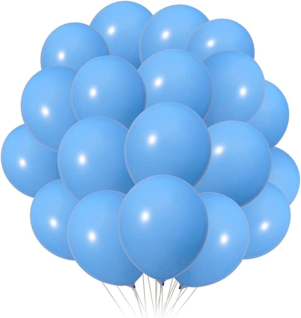 300 Pack Light Blue Balloons 12 inch Blue Latex Party Balloon Bulk for Various Party Events Decorations