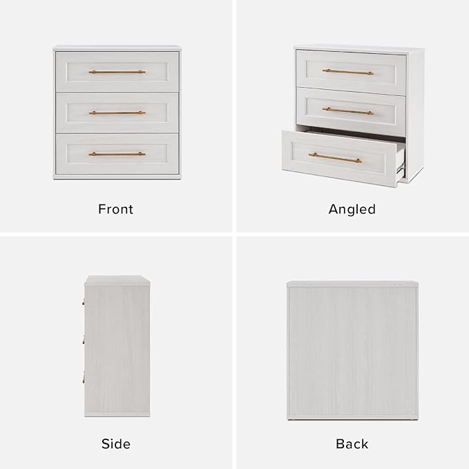 mopio Blake 3 Drawer Dresser for Bedroom, Chest of Drawers, Wood Dresser - Image 6