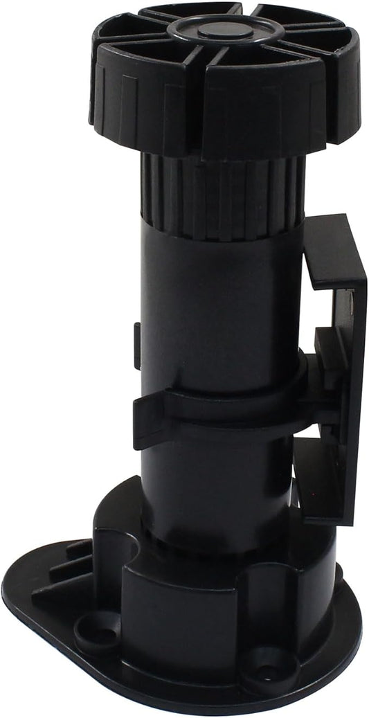 Jiozermi 4 Pack Black Plastic Cabinet Legs, Adjustable Furniture Feet by Jiozermi