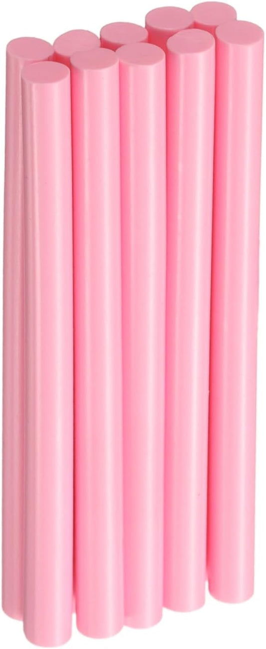 HARFINGTON 10pcs Hot Glue Sticks 0.28" Dia x 3.94" Long EVA Mini Hot Melt Adhesive Glue Stick for Hot Melt Gun Wood Plastic Glass Flowers Fabrics Foam, Pink